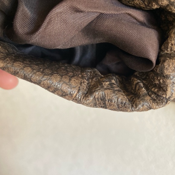 Real leather cropped jacket 1980s vintage brown with no flaws by Nebita - Picture 8 of 8